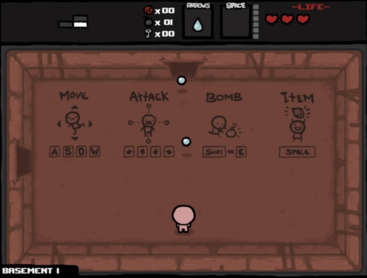 아이작-플래시게임-시작-화면