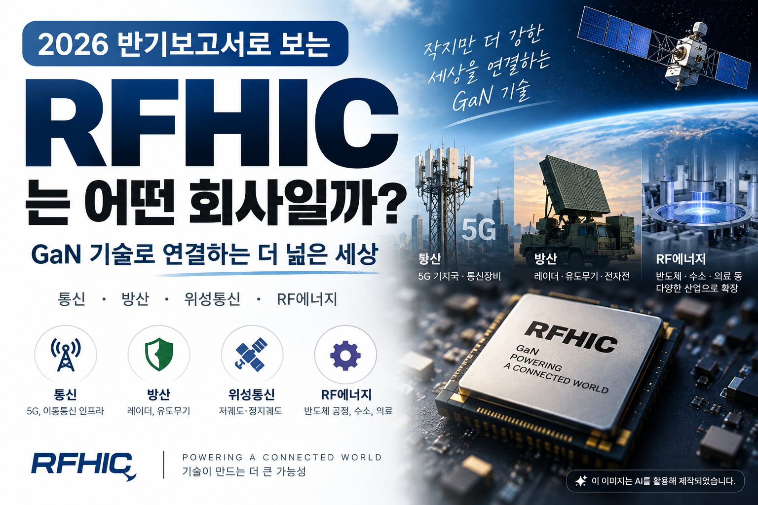 RFHIC 2026년 반기보고서 기반 GaN 반도체 통신 방산 위성통신 RF에너지 사업 분석