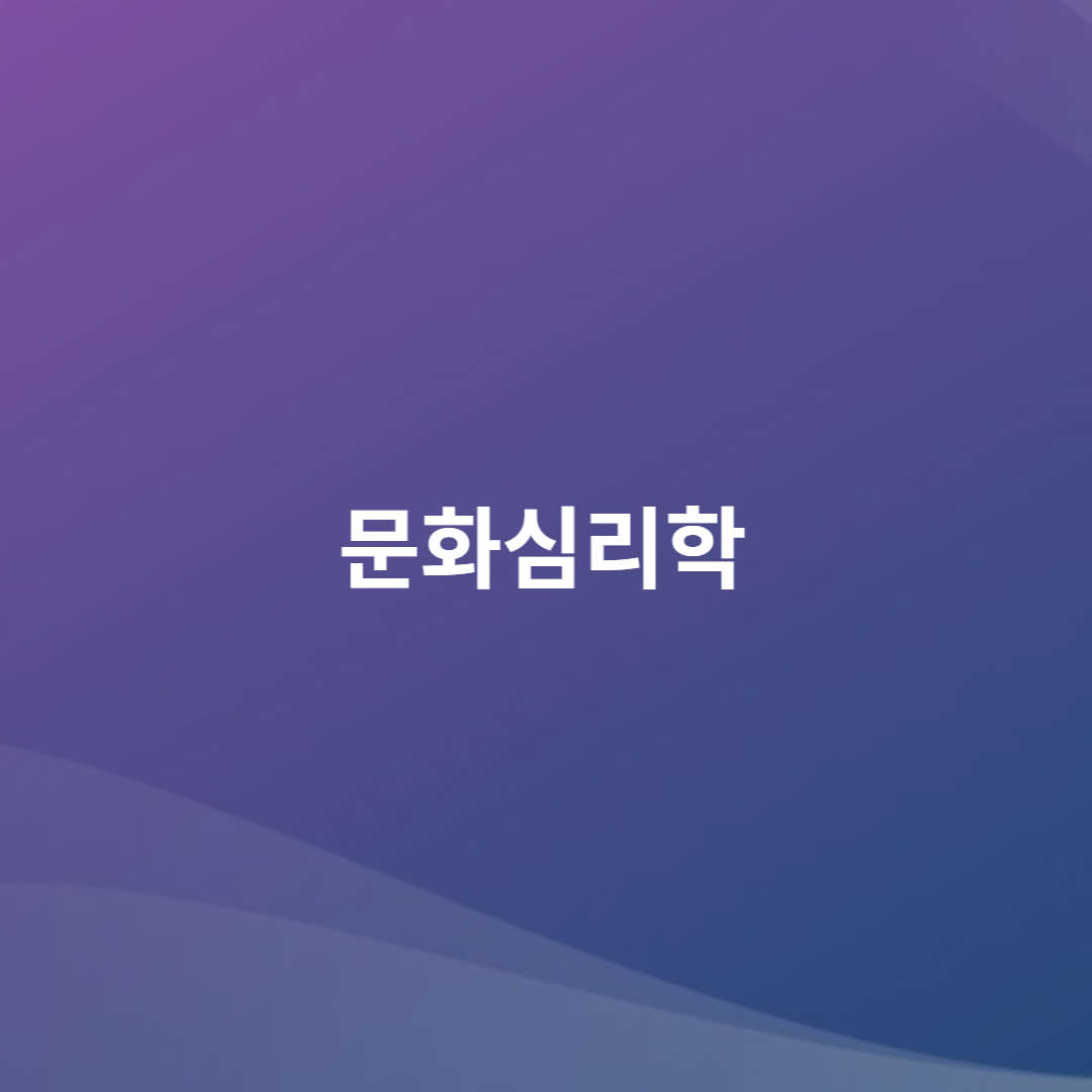 문화심리학