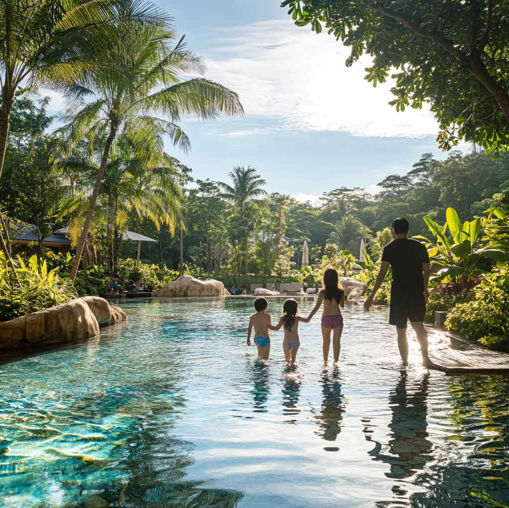 코타키나발루-수영장에서-수영하는-한국가족-04
