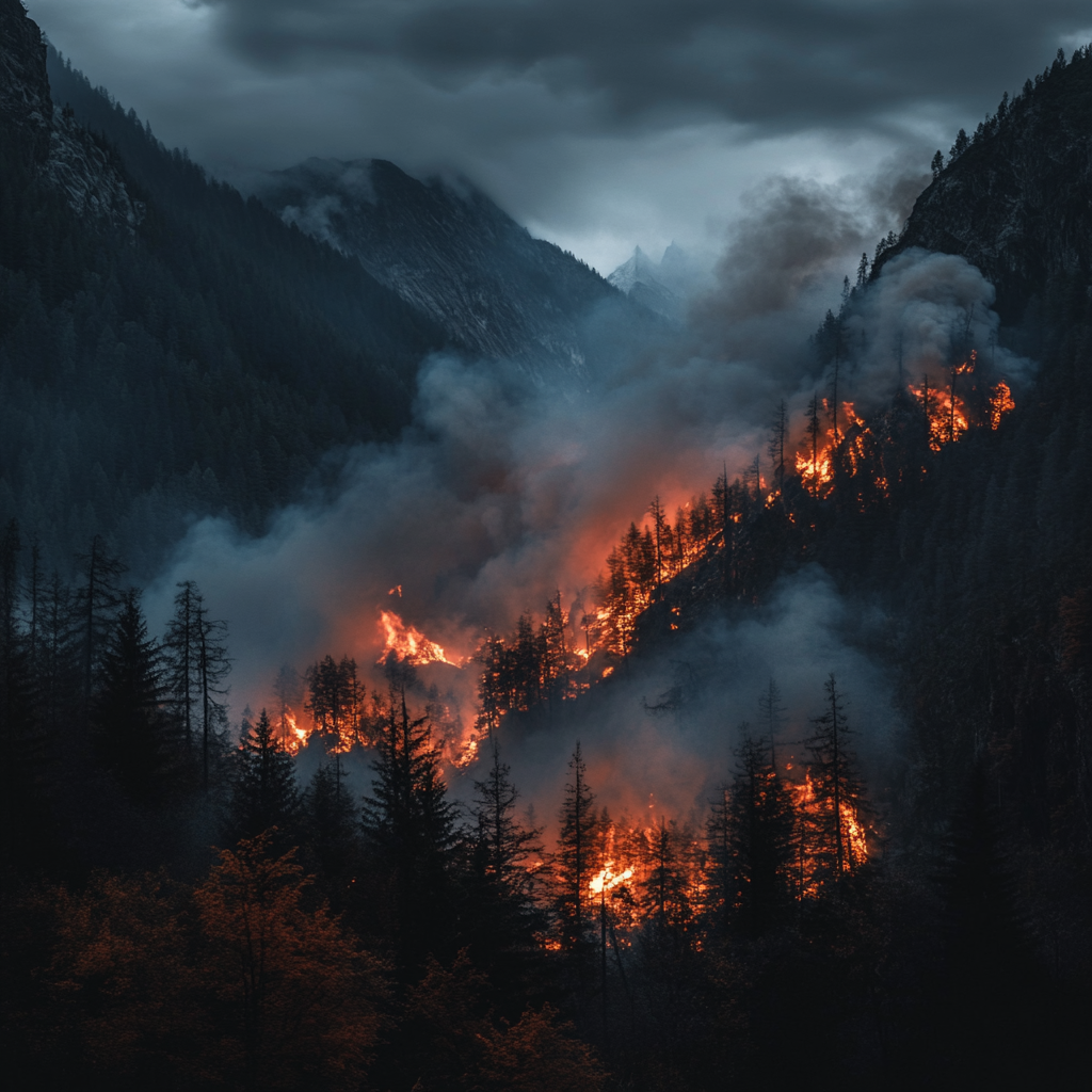 숲에서 불이나는 꿈 해몽