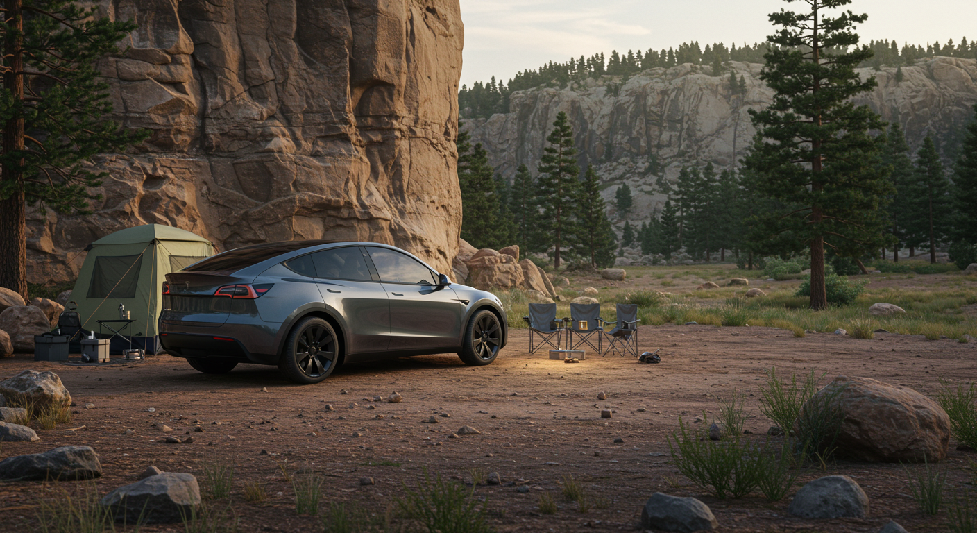 테슬라 모델 Y 주니퍼 차박