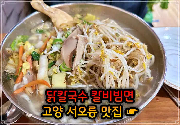 고양 서오릉 맛집 닭칼국수, 비빔칼국수