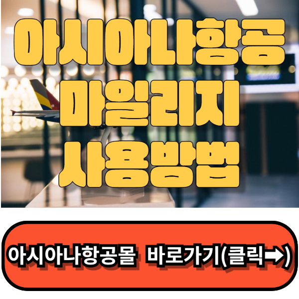 아시아나항공 마일리지 사용방법, 아시아나마일리지