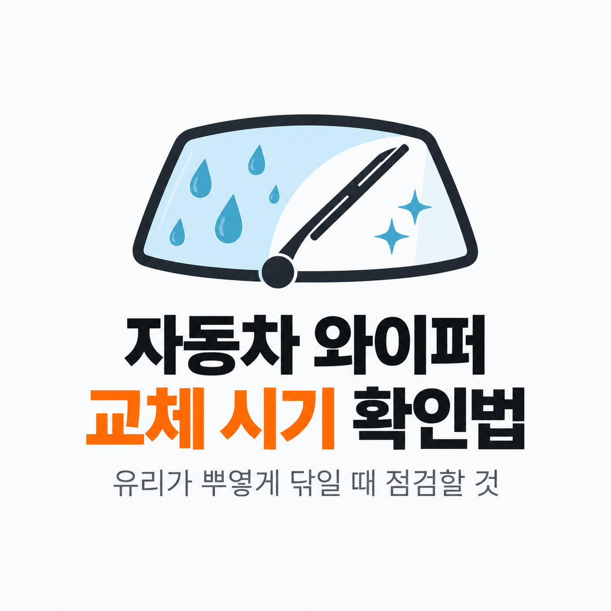 자동차 와이퍼 교체 시기 확인법, 유리가 뿌옇게 닦일 때 점검할 것