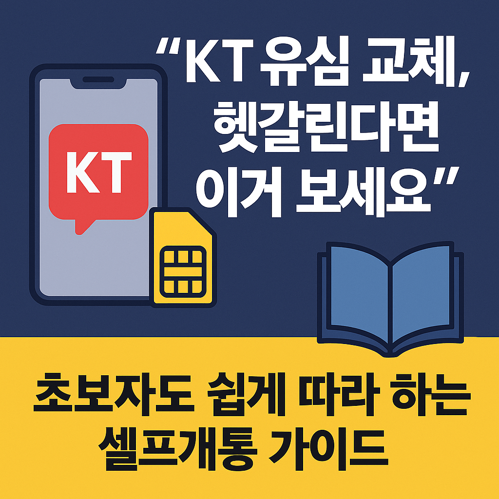 KT 유심 교체 후 데이터 사용 정상화 방법 안내.