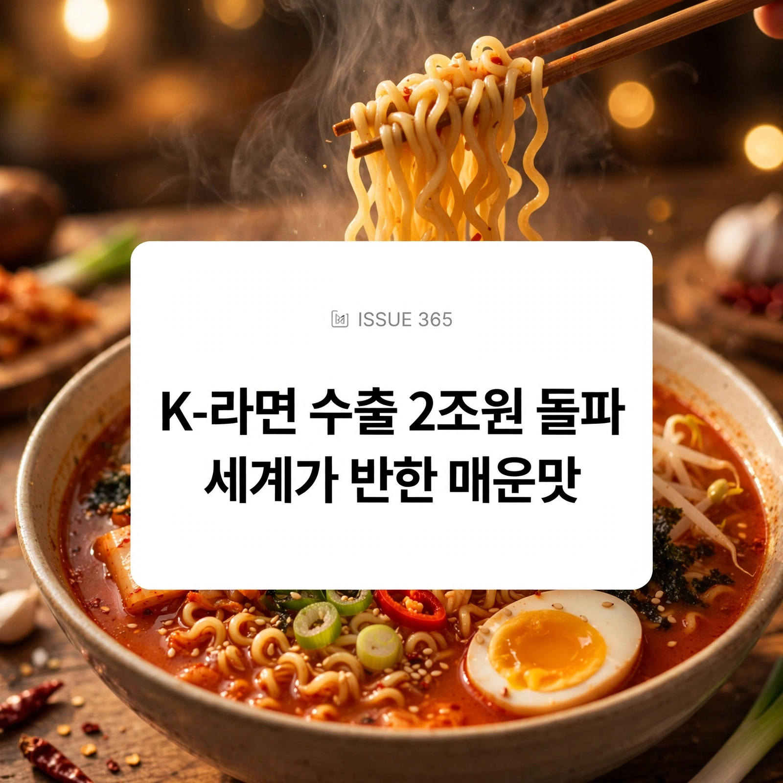 K-라면 수출 2조원 돌파, 세계가 반한 매운맛