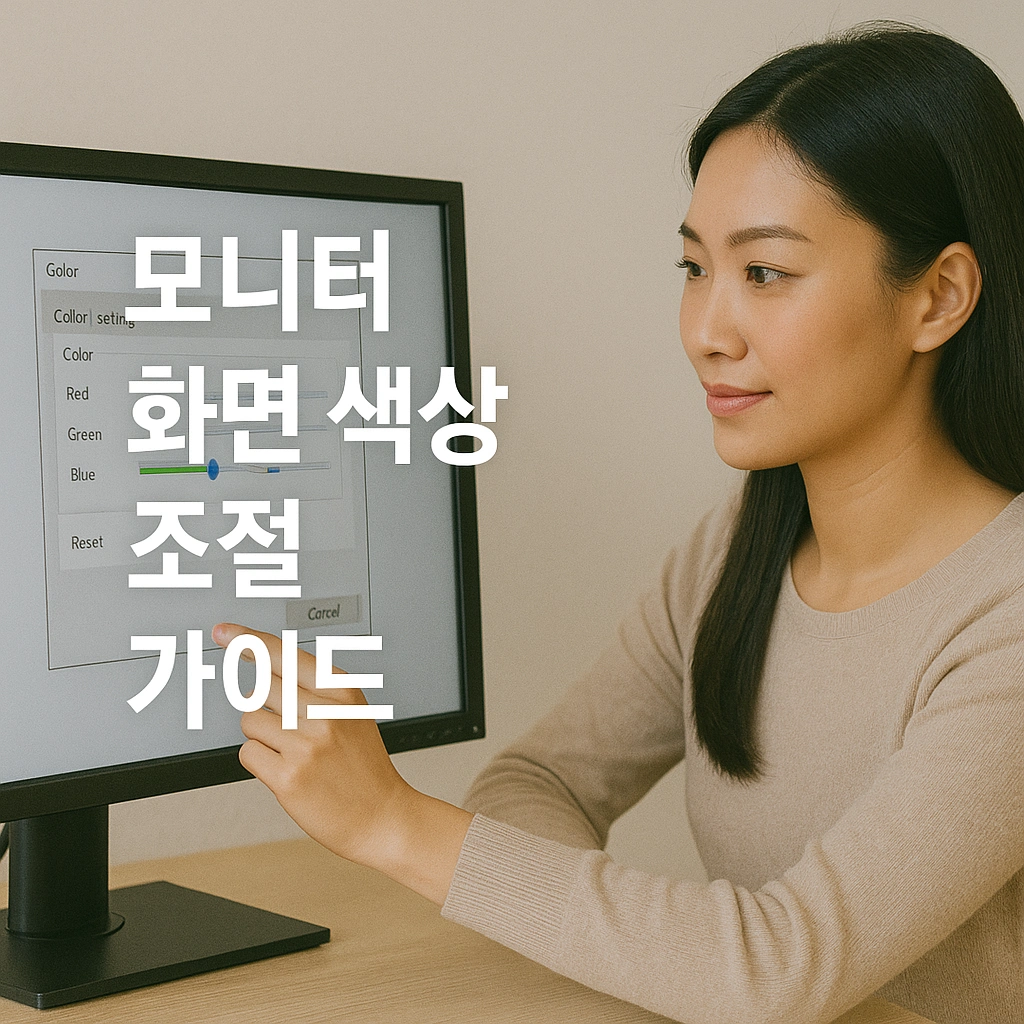 모니터 화면 색상 조절 가이드
