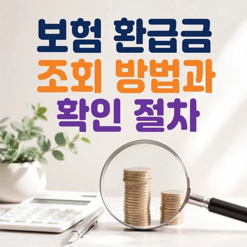 보험 환급금 조회 방법과 확인 절차