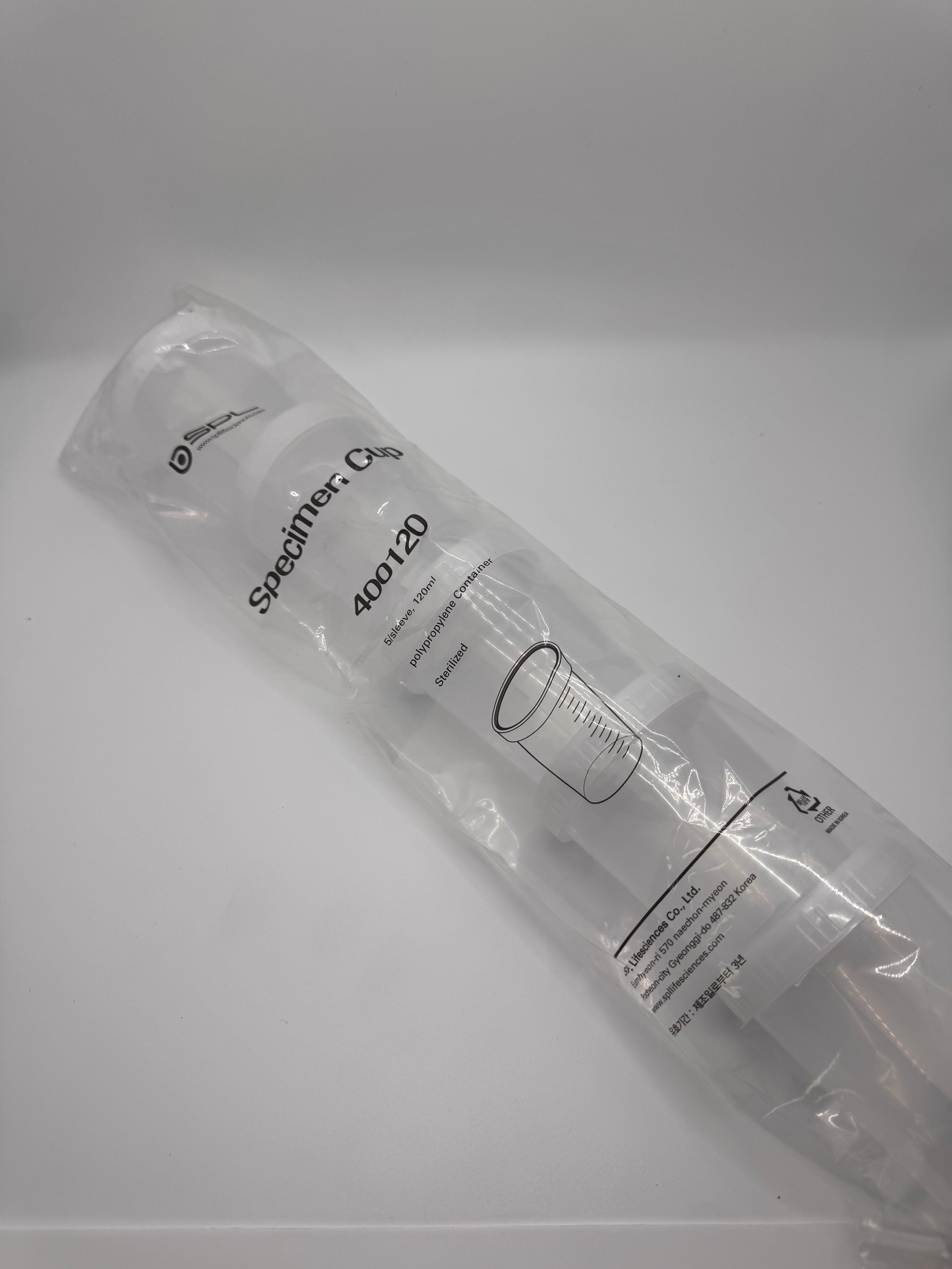 SPL Specimen Cup 샘플링 용기 포장사진