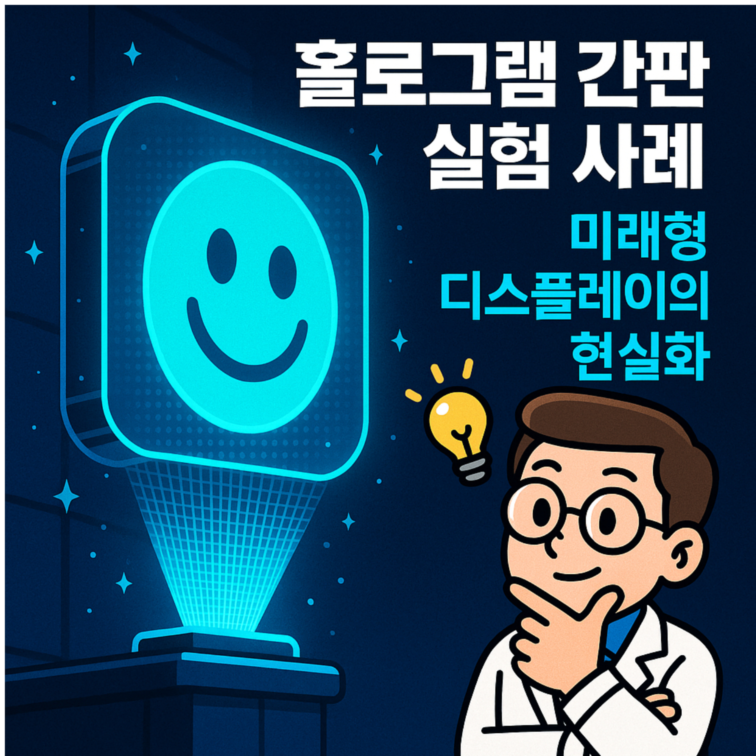 홀로그램 간판 실험 사례: 미래형 디스플레이의 현실화