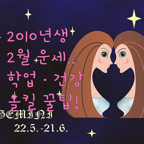 2010년생 2월 운세 총정리 학업 ..
