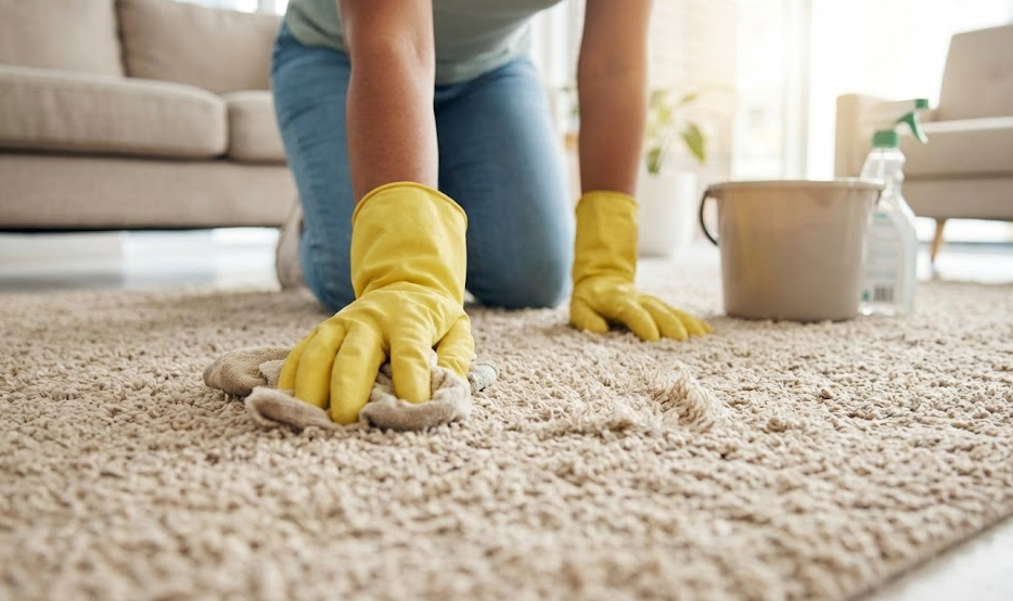 세탁기 안 들어가는 겨울 카펫, 물 없이 청소하는 '드라이클리닝' 비법 (소금, 고무장갑)