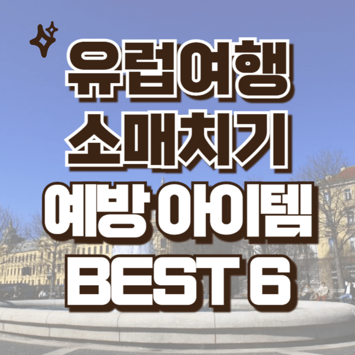 유럽여행 소매치기 예방 도난방지하는 아이템들