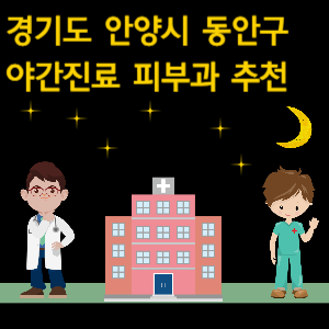 안양시 동안구 야간진료 피부과 병원 추천