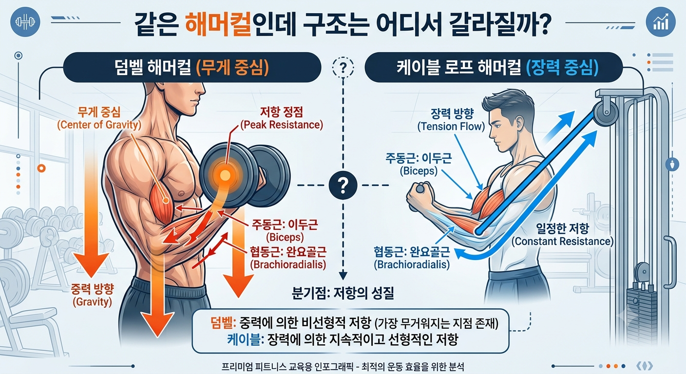 같은 해머컬인데 구조는 어디서 갈라질까