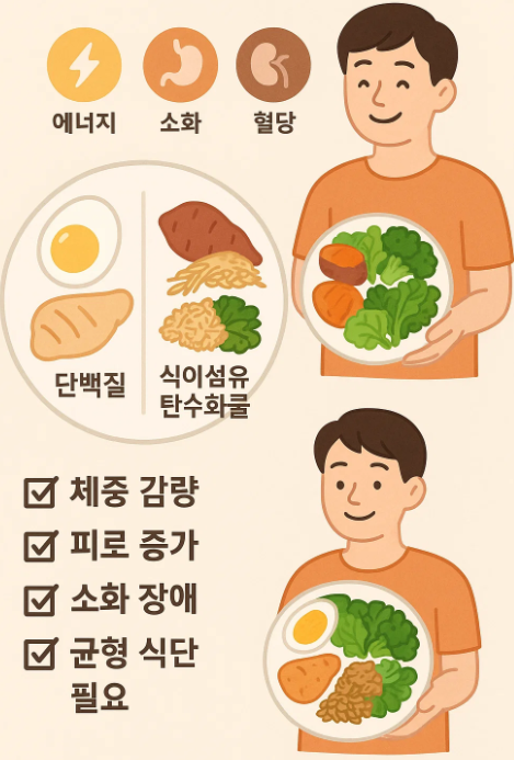 탄수화물보다 단백질을 많이 먹으면 생기는 변화