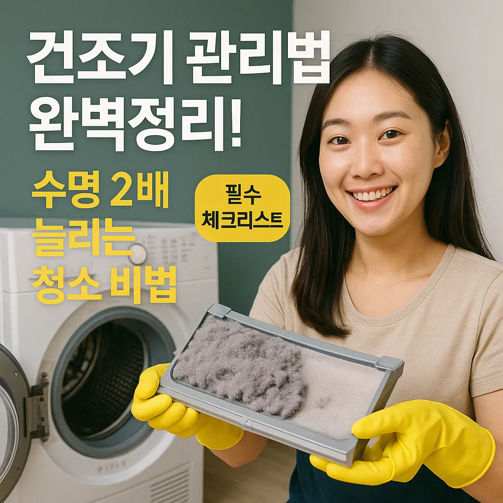 건조기 관리법 완벽정리! 수명 2배 늘리는 청소 비법
