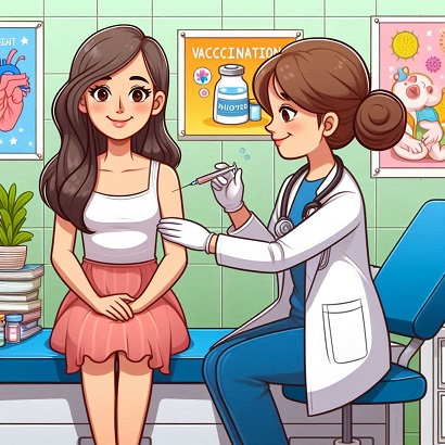 주사제를 맞는 여자