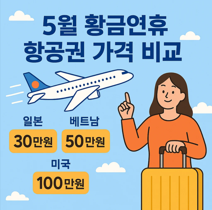 5월 황금연휴 항공권 가격 비교