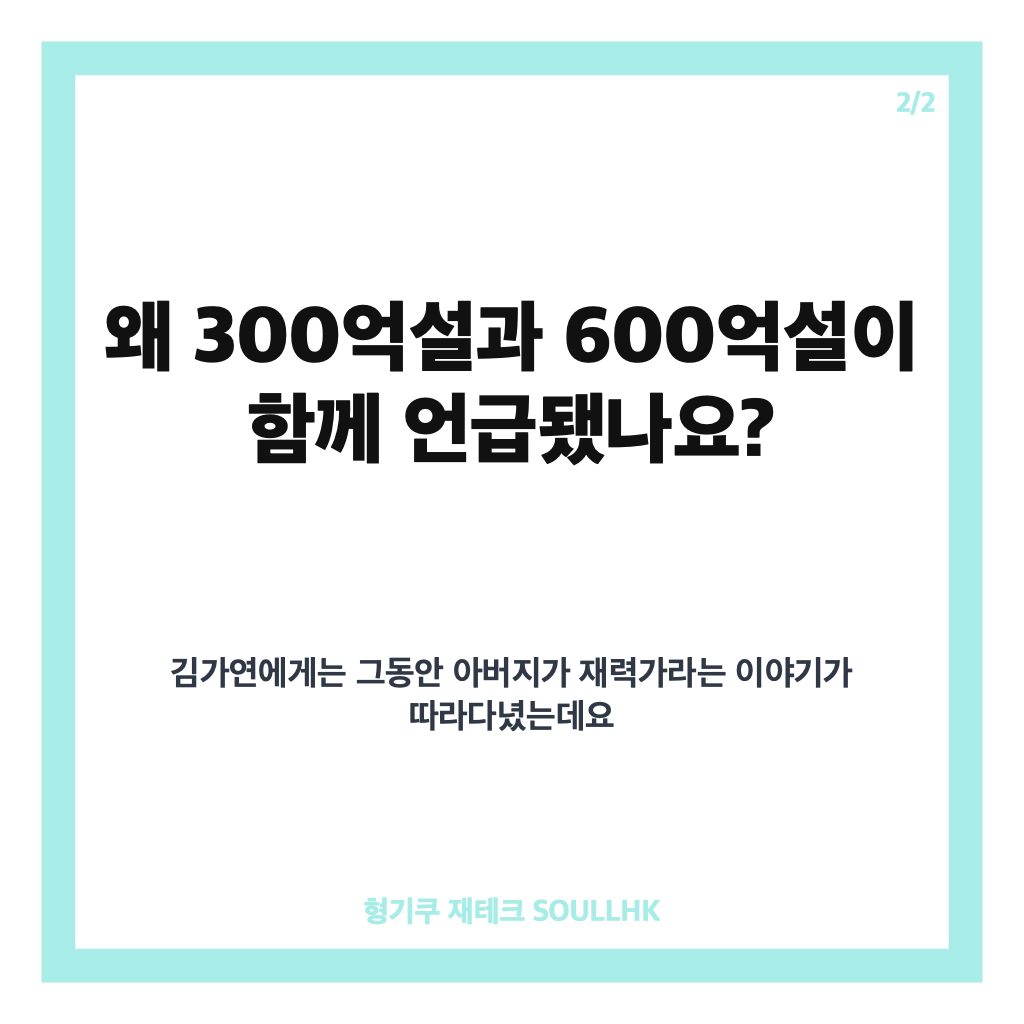 김가연 친정 재력 600억설, 본인이 밝힌 사실은? 카드뉴스 3