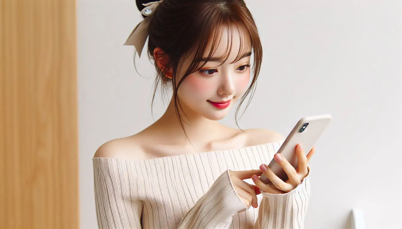 국기원-모바일-사용법을-활용하는-여성의-모습