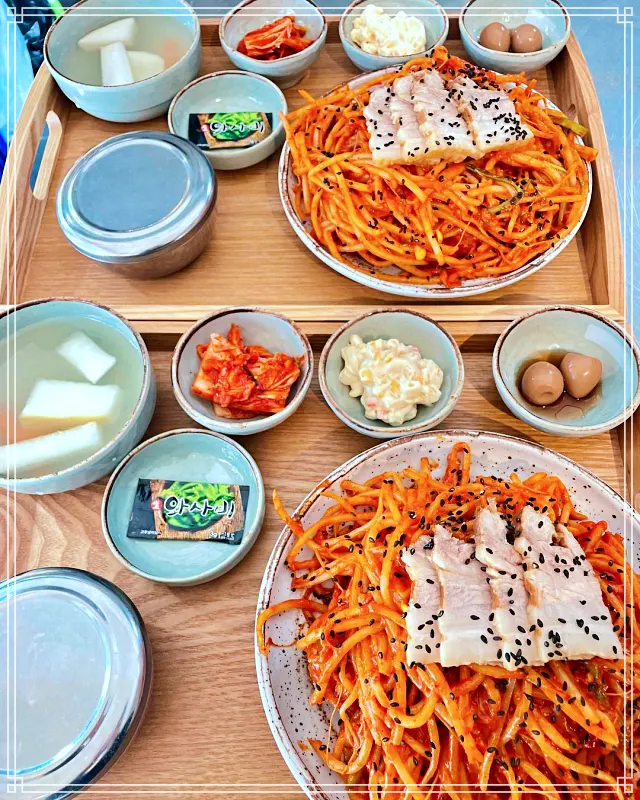 강릉 포남동 맛집 아구찜 위에 돼지고기 수육(삼겹살)이 올라간 수구찜
