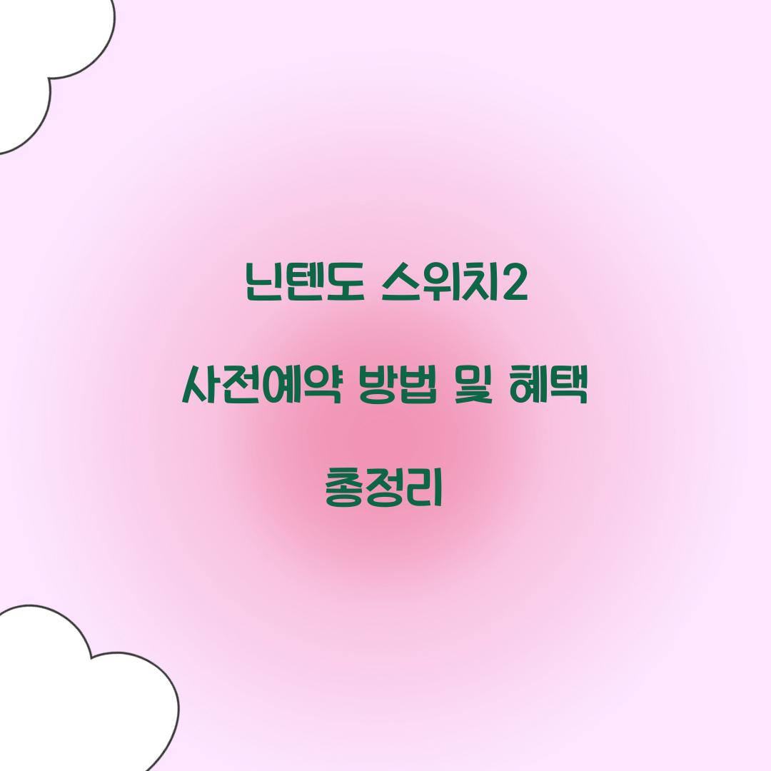 닌텐도 스위치2 사전예약