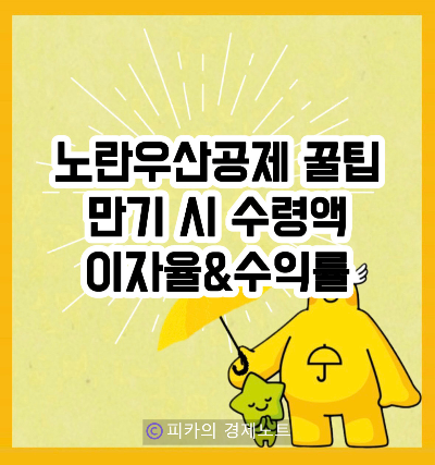 [노란우산공제] 만기 수령액 계산, 이자율&amp;수익률 비교분석 해보기