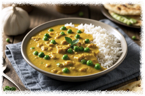 완두콩-카레-밥