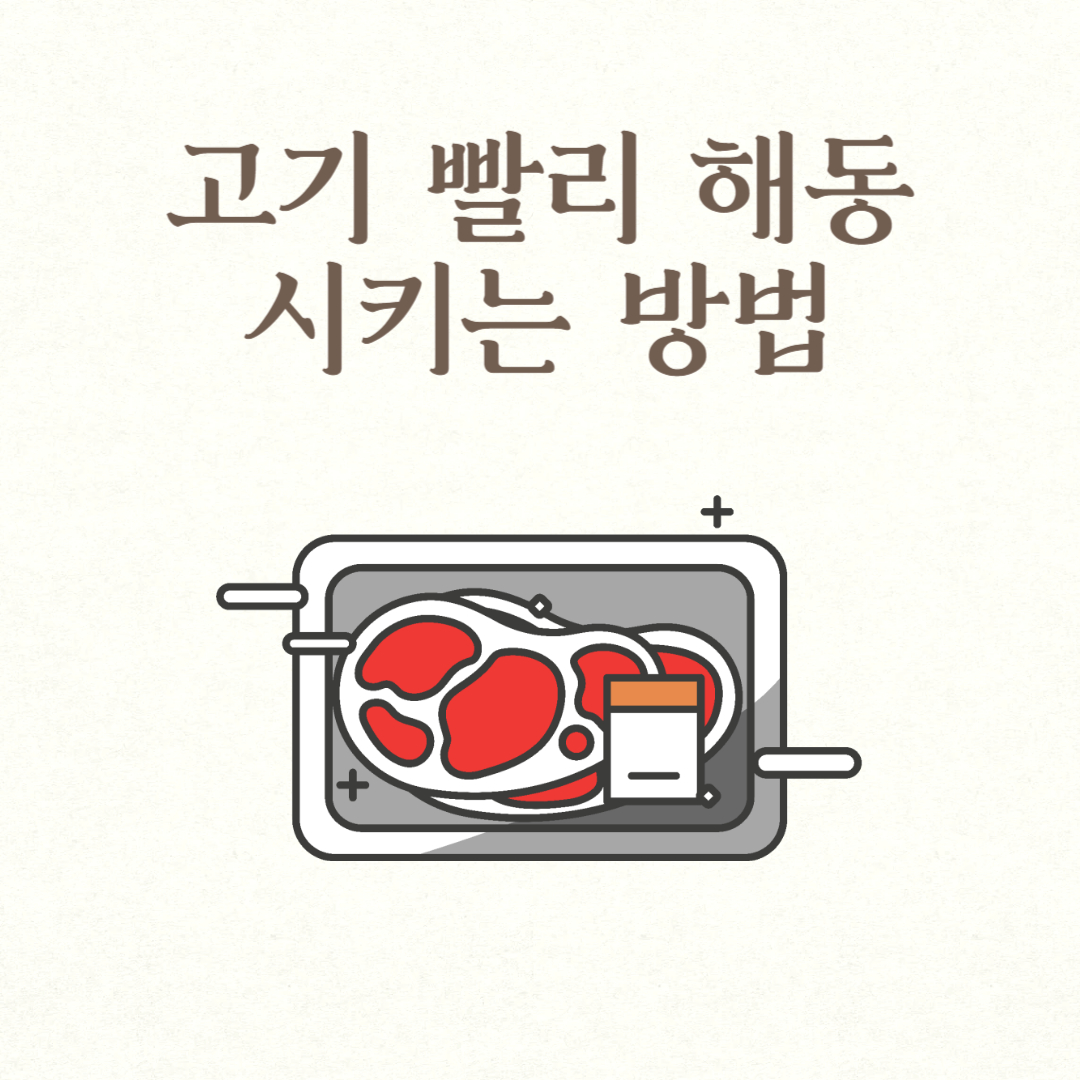 고기 빨리 해동 시키는 방법