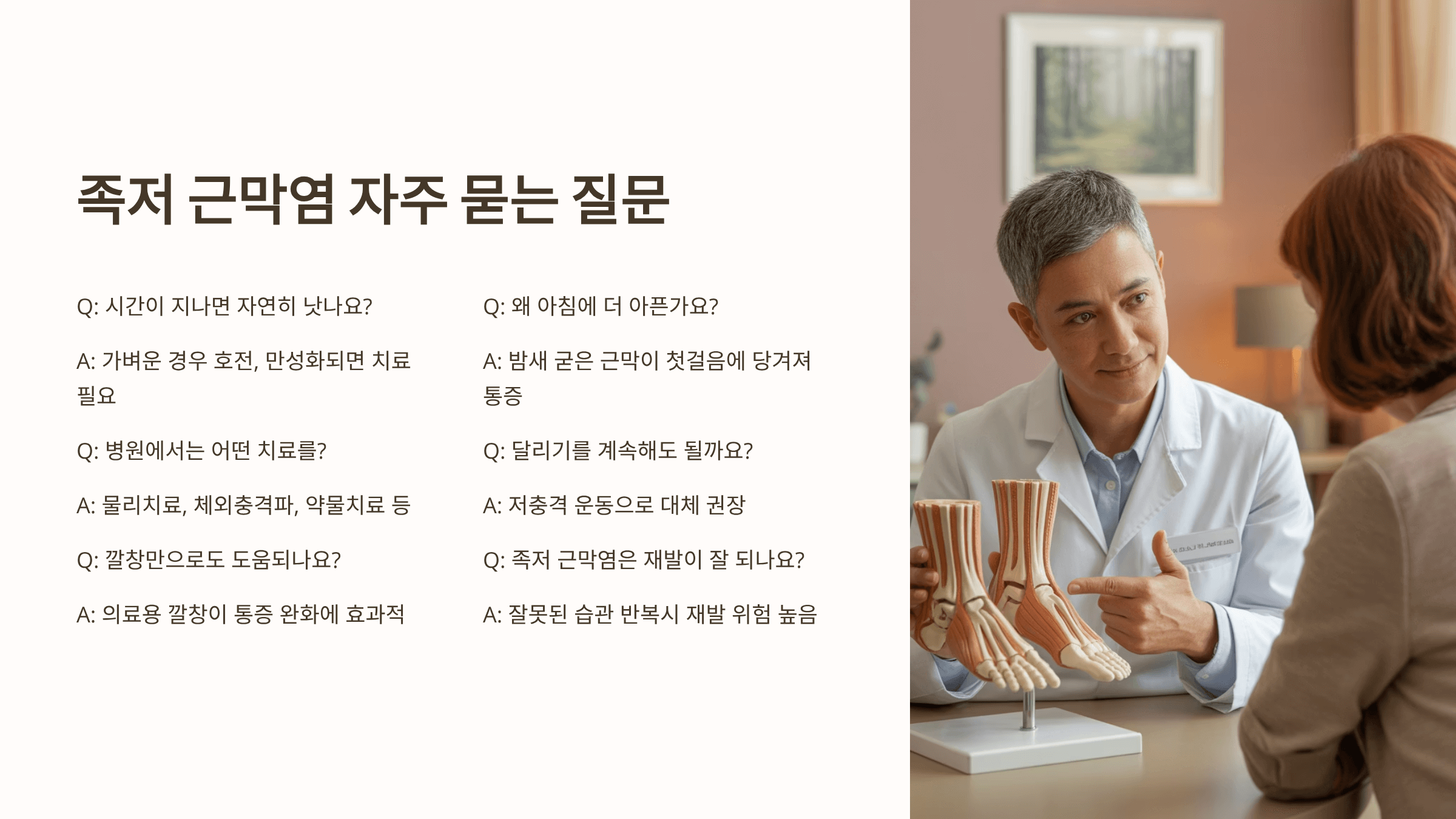 족저 근막염 증상 사진입니다.