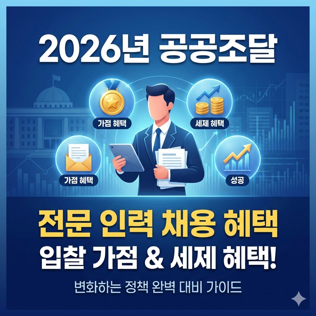 공공조달 전문 인력 채용 혜택과 2026년 정책 변화 완벽 가이드