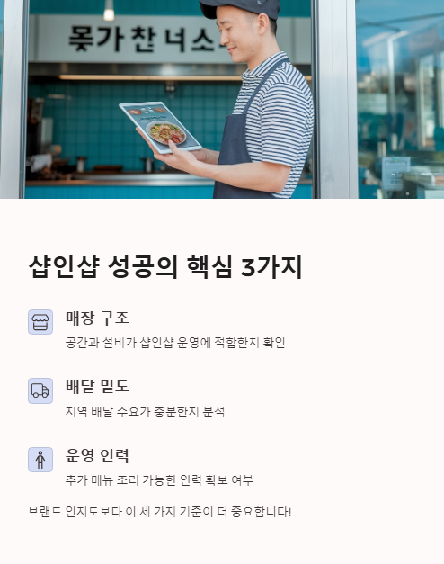 샵인샵 성공 핵심 3가지