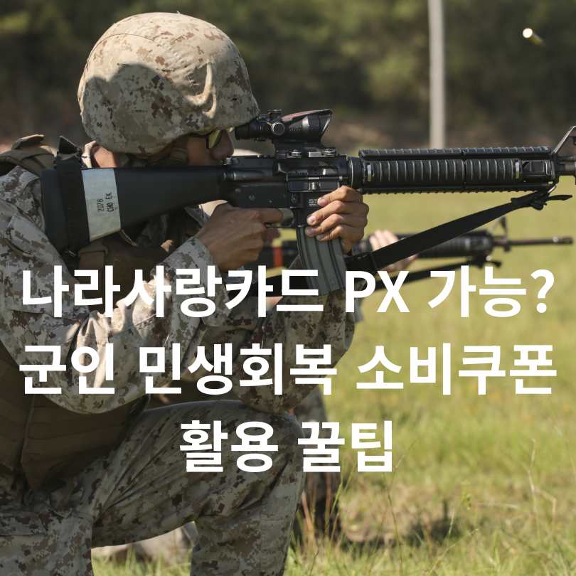 군인 민생회복 소비쿠폰 활용 꿀팁