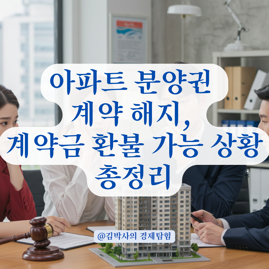 아파트 분양권 계약금, 이미 냈어도 해지할 수 있는 상황 총정리.