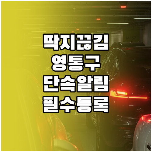 수원 영통구 주정차 단속 문자 서비스..