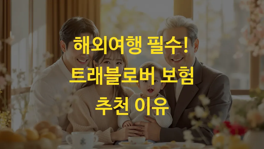 해외여행 필수! 트래블로버 보험 추천 이유