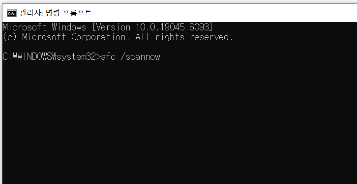 명령 프롬프트 사용