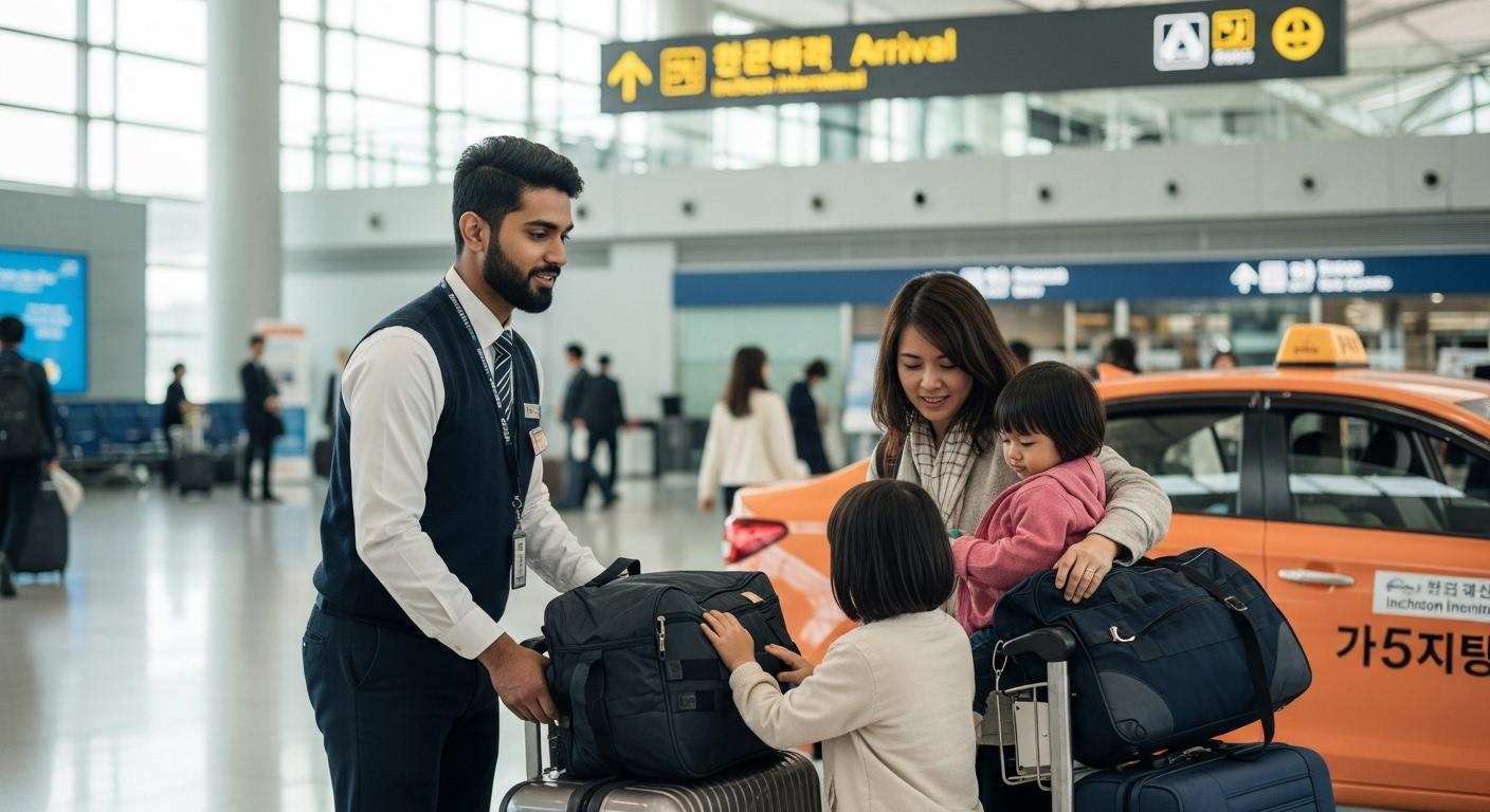 인천공항 입국장 마중나가기