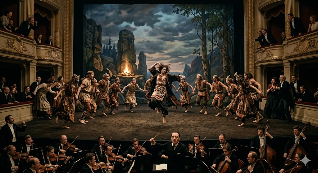 '발레 뤼스'의 원시적인 무대 분위기