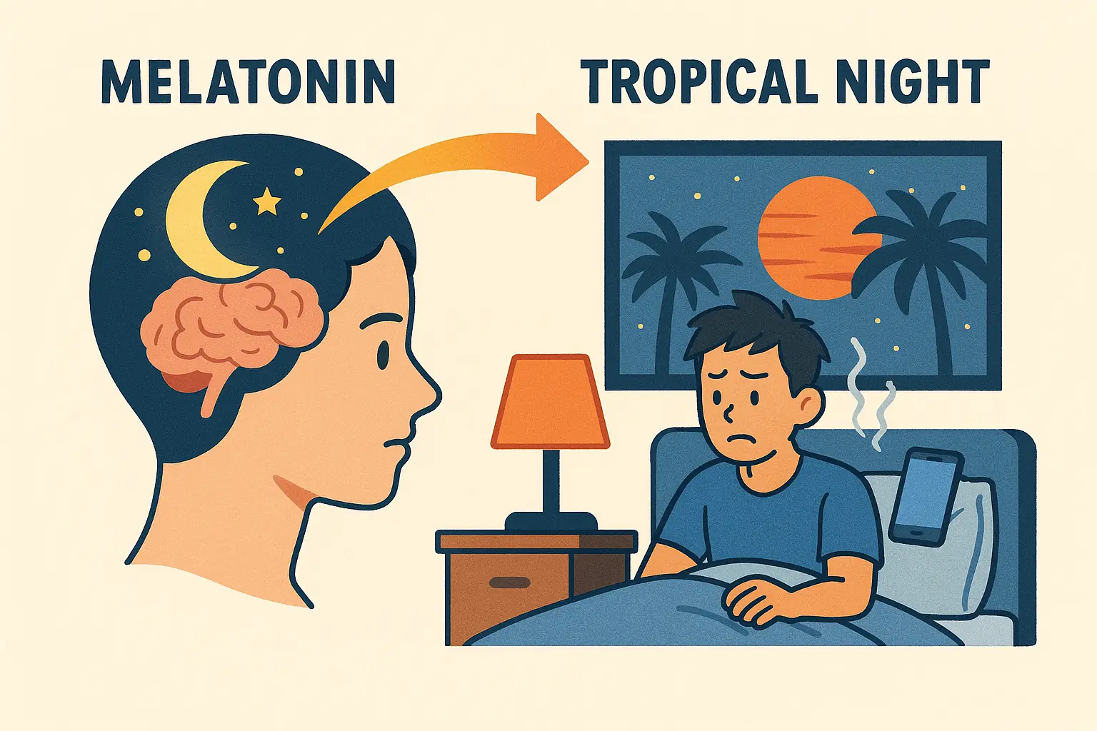 멜라토닌은 수면의 시동 장치, 열대야는 그 시동을 끊는다