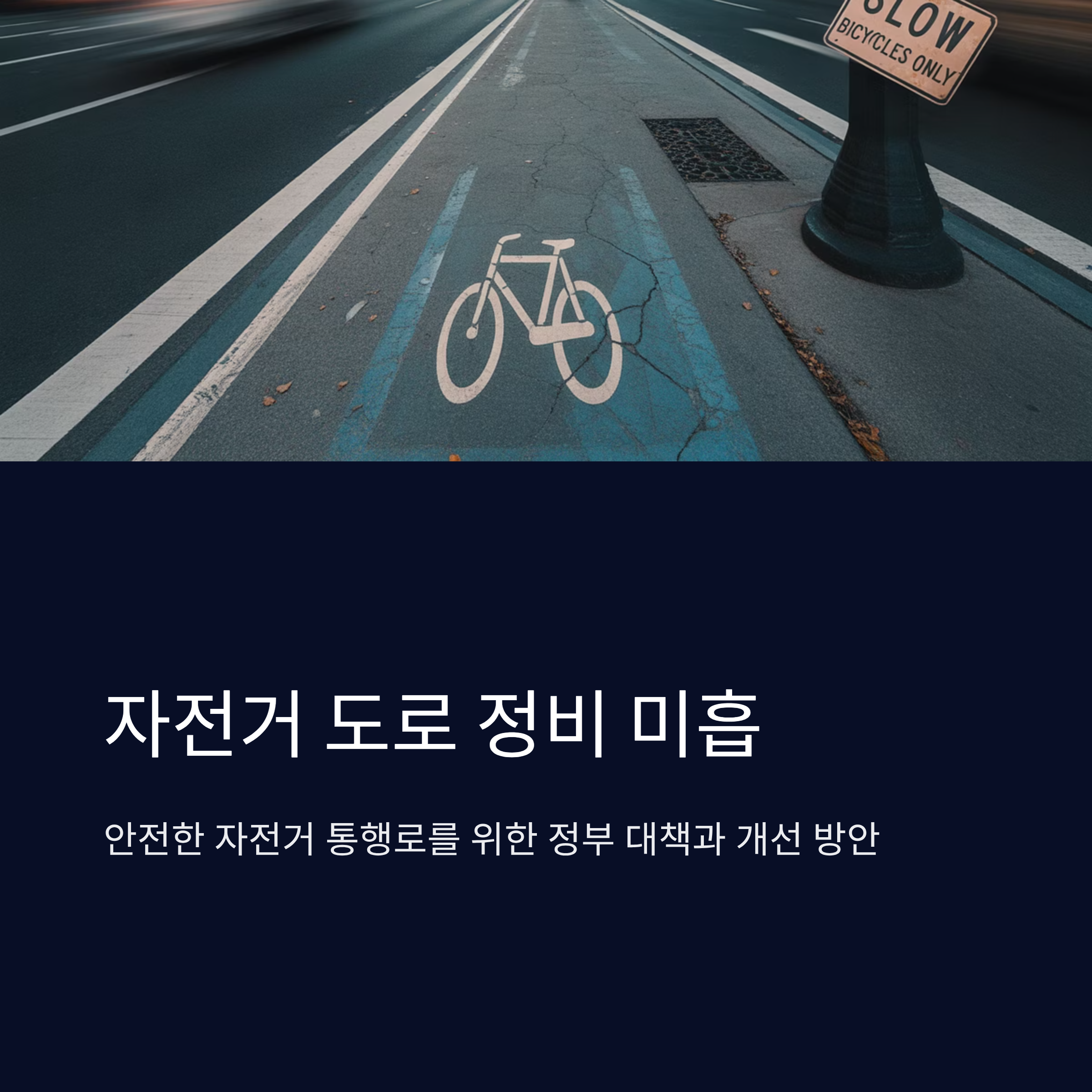 자전거 통행로 정비 미흡 지역과 정부 대책