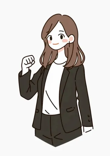 힘이 넘치는 여성 캐릭터모습