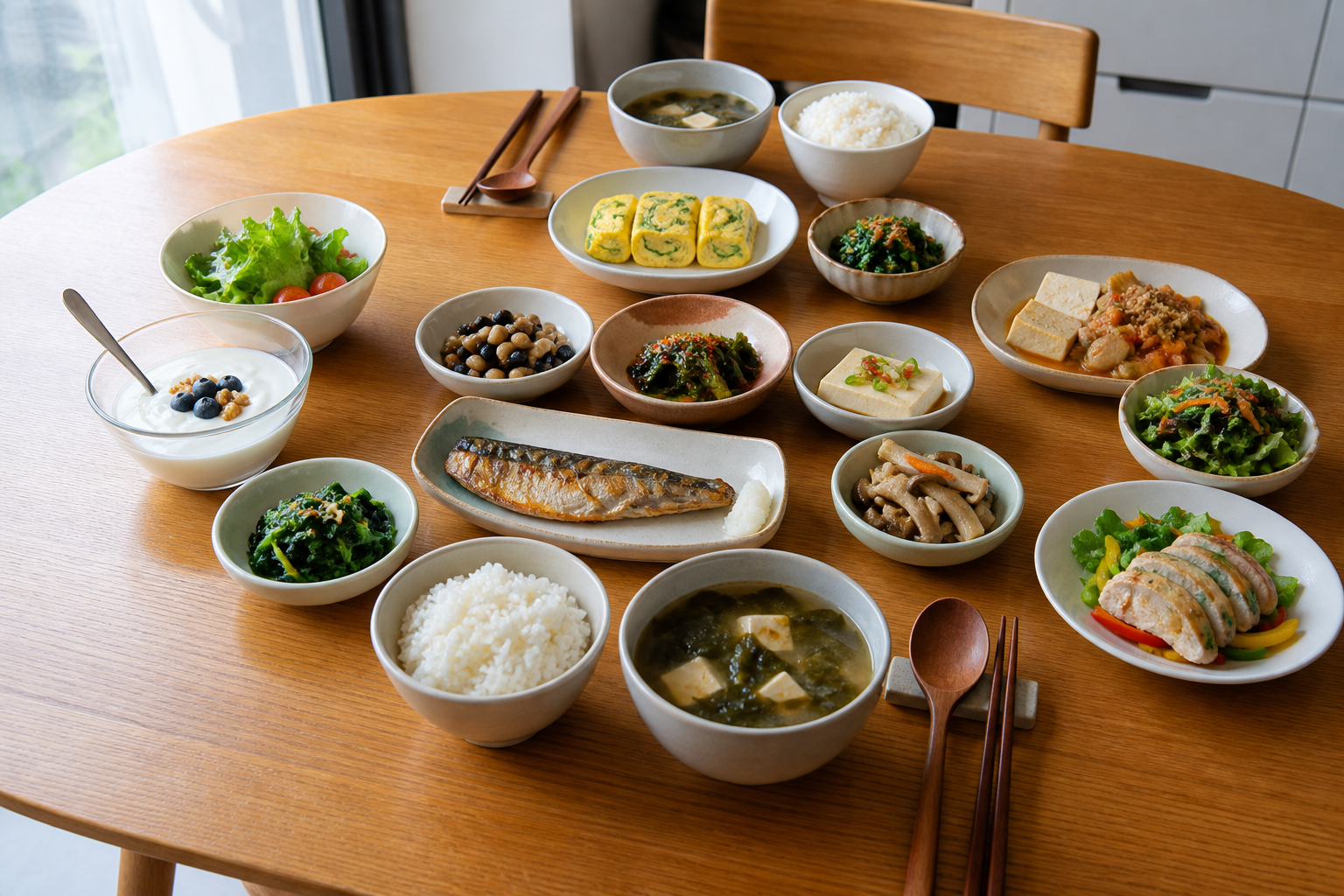 중년 단백질 식사 구성