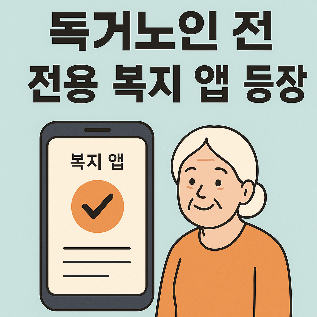 독거노인 전용 복지 앱 등장: AI와 스마트케어가 만드는 새로운 돌봄 혁명 관련 사진