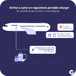 항공기 기내 반입 가능한 보조배터리의 가상 이미지