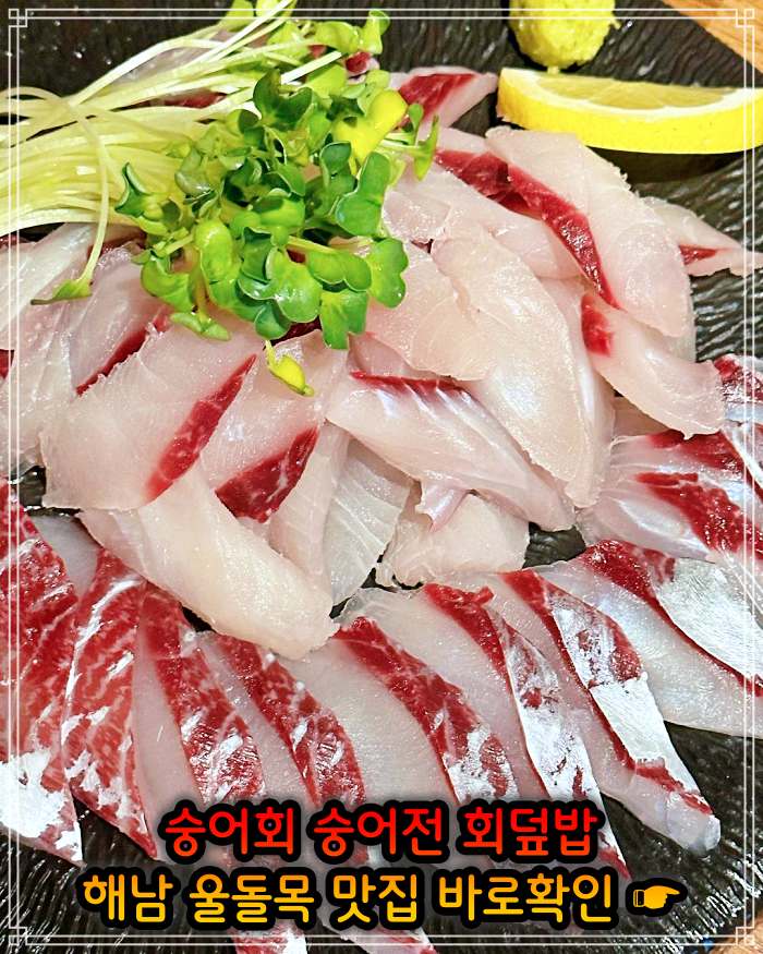 해남 진도 울돌목 맛집 뜰채로 잡아올린 숭어 회 한상