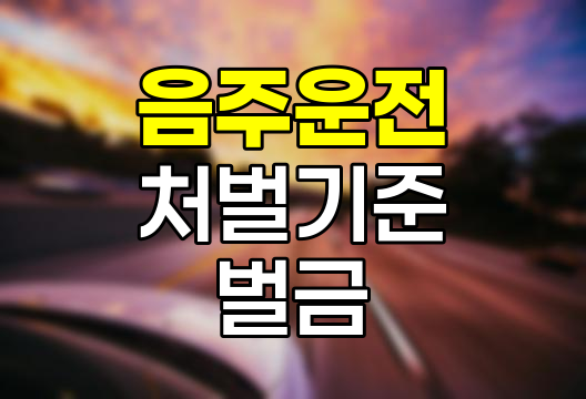 음주운전 처벌 기준 및 벌금 상세 안내 2025년 최신 정보