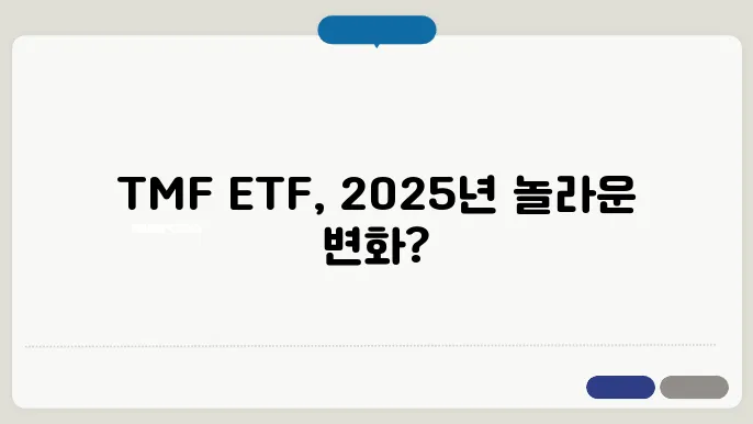 채권 TMF ETF 뜻 2025년 가격 전망은?